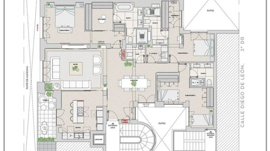 Apartamento de 3 dormitorios en Madrid, Spain No. 697 № 22