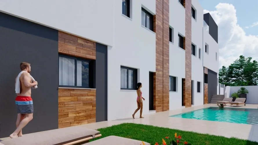 Apartamento de 3 dormitorios en Nueva Torrevieja, Spain No. 1373