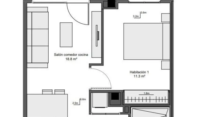Apartamento de 1 dormitorio en Paterna, Spain No. 1331 № 1