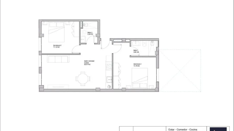 Apartamento de 2 dormitorios en Alicante, Spain No. 1090 № 20