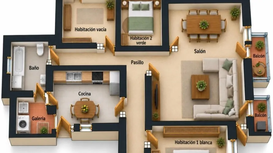 Apartamento de 3 dormitorios en Castalla, Spain No. 2806 № 3