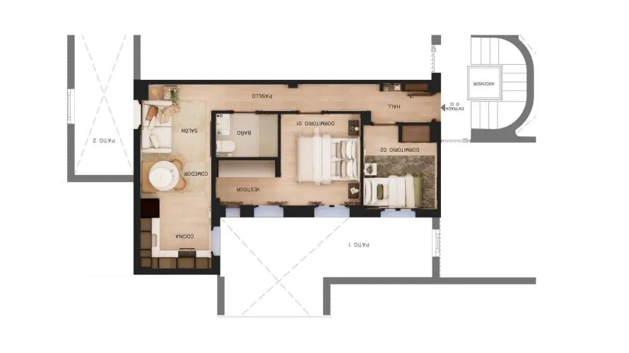 Apartment de 2 chambres à Madrid, Spain No. 942 № 19