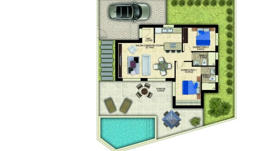 Villa de 2 chambres à Benijofar, Spain No. 309 № 1
