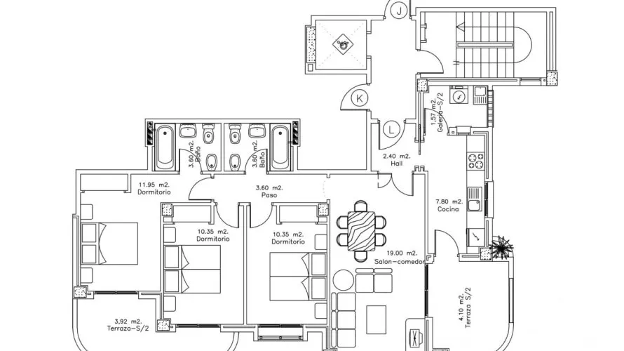 Apartment de 3 chambres à La Manga del Mar Menor, Spain No. 1316