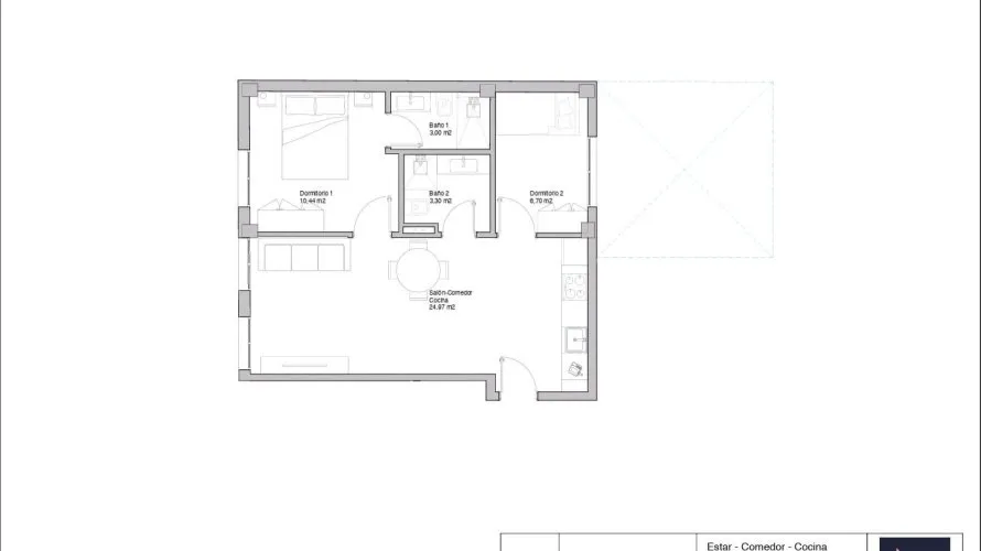 Apartment de 2 chambres à Alicante, Spain No. 1437