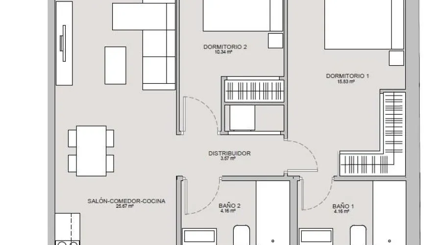 Apartment de 2 chambres à Valencia, Spain No. 986 № 5