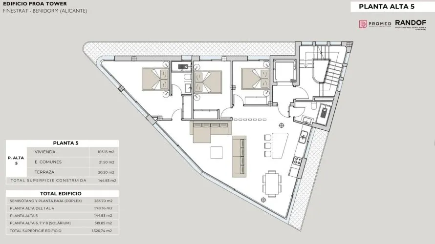3 bedrooms penthouse for sale, Finestrat, Spain No. 732 № 13