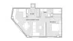 1 bedroom Apartment floor plan in ALEGRIA IV ALICANTE No. 1460