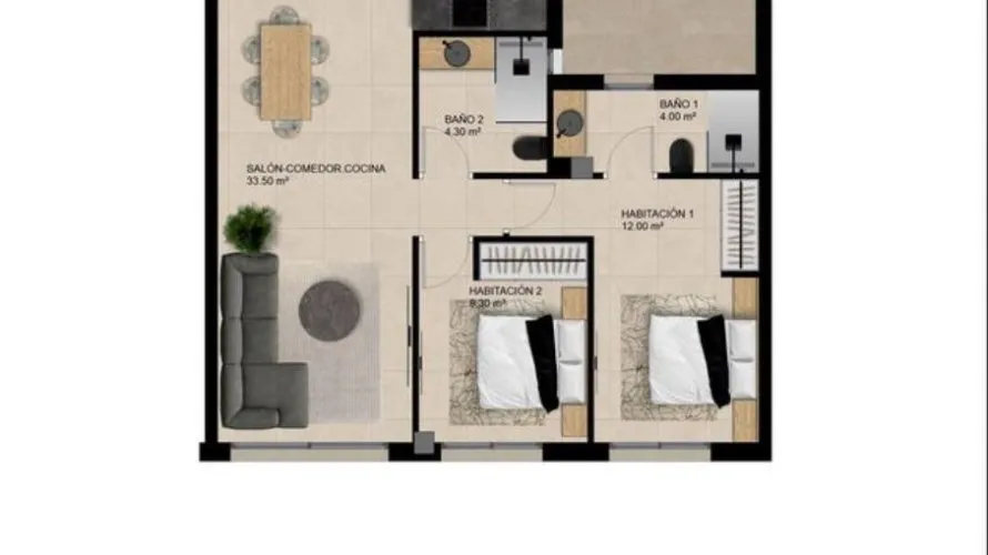 2 bedrooms apartment for sale, Elche, Spain No. 1942 № 4