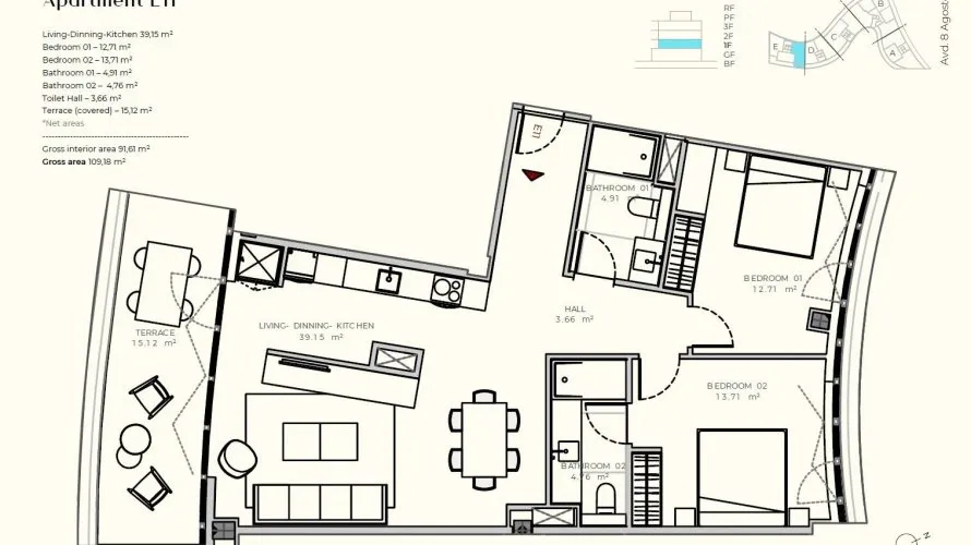 2 bedrooms apartment for sale, Talamanca, Spain No. 1218